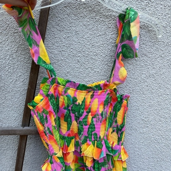 FARM Rio Orange Sunset Maxi Dress NWT! New with tags!! - Picture 11 of 12